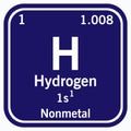 Hydrogen Periodic Table of the Elements Vector