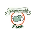 Hydrogen peroxide free, crossed chemical element Royalty Free Stock Photo