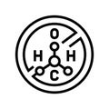 hydrogen peroxide free keratin line icon vector illustration