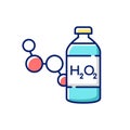 Hydrogen peroxide RGB color icon