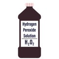 Hydrogen peroxide solution in a black big plastic bottle