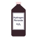 Hydrogen peroxide solution in a black big plastic bottle