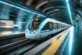 Hydrogen Powered Subway Train in Underground Station Royalty Free Stock Photo