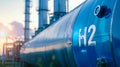 Hydrogen project pipeline bringing clean green ecologic energy Royalty Free Stock Photo