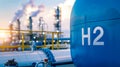 Hydrogen project pipeline bringing clean green ecologic energy Royalty Free Stock Photo