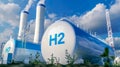 Hydrogen project pipeline bringing clean green ecologic energy Royalty Free Stock Photo