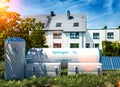 Hydrogen renewable energy production - hydrogen gas for clean electricity at real estate home