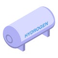 Hydrogen station tank icon isometric vector. Liquid element Royalty Free Stock Photo