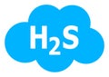 Hydrogen Sulfide Cloud Raster Icon Illustration Royalty Free Stock Photo