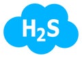 Hydrogen Sulfide Cloud Vector Icon Illustration