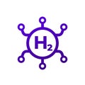 hydrogen synthesis icon, H2 energy vector