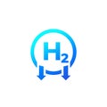 hydrogen synthesis or production icon