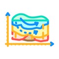 hydrogeological model hydrogeologist color icon illustration