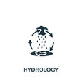 Hydrology icon. Monochrome simple Science icon for templates, web design and infographics