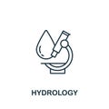 Hydrology icon from science collection. Simple line element Hydrology symbol for templates, web design and infographics