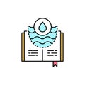 Hydrology line icon. Isolated vector element.