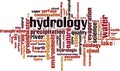 Hydrology word cloud Royalty Free Stock Photo