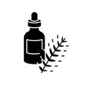 Hydrolyzed wheat protein black glyph icon