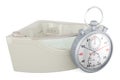 Hydromassage tub with stopwatch, 3D rendering Royalty Free Stock Photo