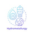 Hydrometallurgy blue gradient concept icon Royalty Free Stock Photo