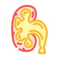 hydronephrosis urology color icon vector illustration Royalty Free Stock Photo