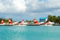 Hydroplane in the crystal clear turquoise water