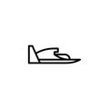 Hydroplane icon. line style icon vector illustration