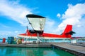 Hydroplane at Male airport, Maldives Royalty Free Stock Photo