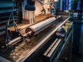 Hydropneumatic testing of a welded kettle Royalty Free Stock Photo