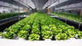 Hydroponic salad leaves