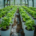 Hydroponics farm yields fresh, organic green vegetables, sustainable agriculture