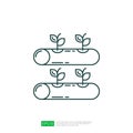 Hydroponics Farming Vector Line icon