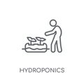 Hydroponics linear icon. Modern outline Hydroponics logo concept