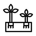 Hydroponics Vector Thick Line Icon For Personal And Commercial Use