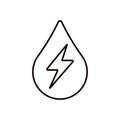 Hydropower outline icon. Element of enviroment protection icon