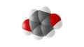 hydroquinone molecule, benzene-1,4-diol molecule molecular structure, isolated 3d model van der Waals Royalty Free Stock Photo