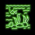 hydrosphere ecosystem neon glow icon illustration