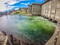 Hydrostation powerhouse on spokane river washington state