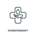 Hydrotherapy icon from alternative medicine collection. Simple line Hydrotherapy icon for templates, web design and infographics