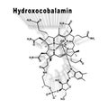 Hydroxocobalamin vitamin B12, Structural chemical formula Royalty Free Stock Photo