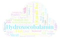 Hydroxocobalamin word cloud. Royalty Free Stock Photo