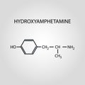 Hydroxyamphetamine atomic stucture Royalty Free Stock Photo