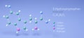 5-hydroxytryptophan, molecular structures, Amino acid, 3d model, Structural Chemical Formula and Atoms with Color Coding