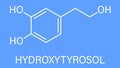 Hydroxytyrosol molecule. Skeletal formula. Royalty Free Stock Photo