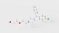 hydroxyzine molecule 3d, molecular structure, ball and stick model, structural chemical formula anxiolytics