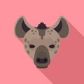 Hyena icon, flat style