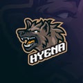 Hyena mascot logo design vector with modern illustration concept style for badge, emblem and t shirt printing. Hyena head