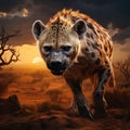 Hyena Serengeti, Africa Made With Generative AI illustration