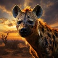 Hyena Serengeti, Africa  Made With Generative AI illustration Royalty Free Stock Photo