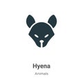 Hyena vector icon on white background. Flat vector hyena icon symbol sign from modern animals collection for mobile concept and